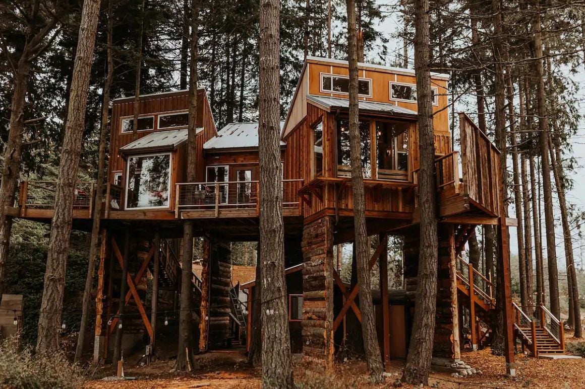 Lavish Waterfront Treehouse for 4, Washington