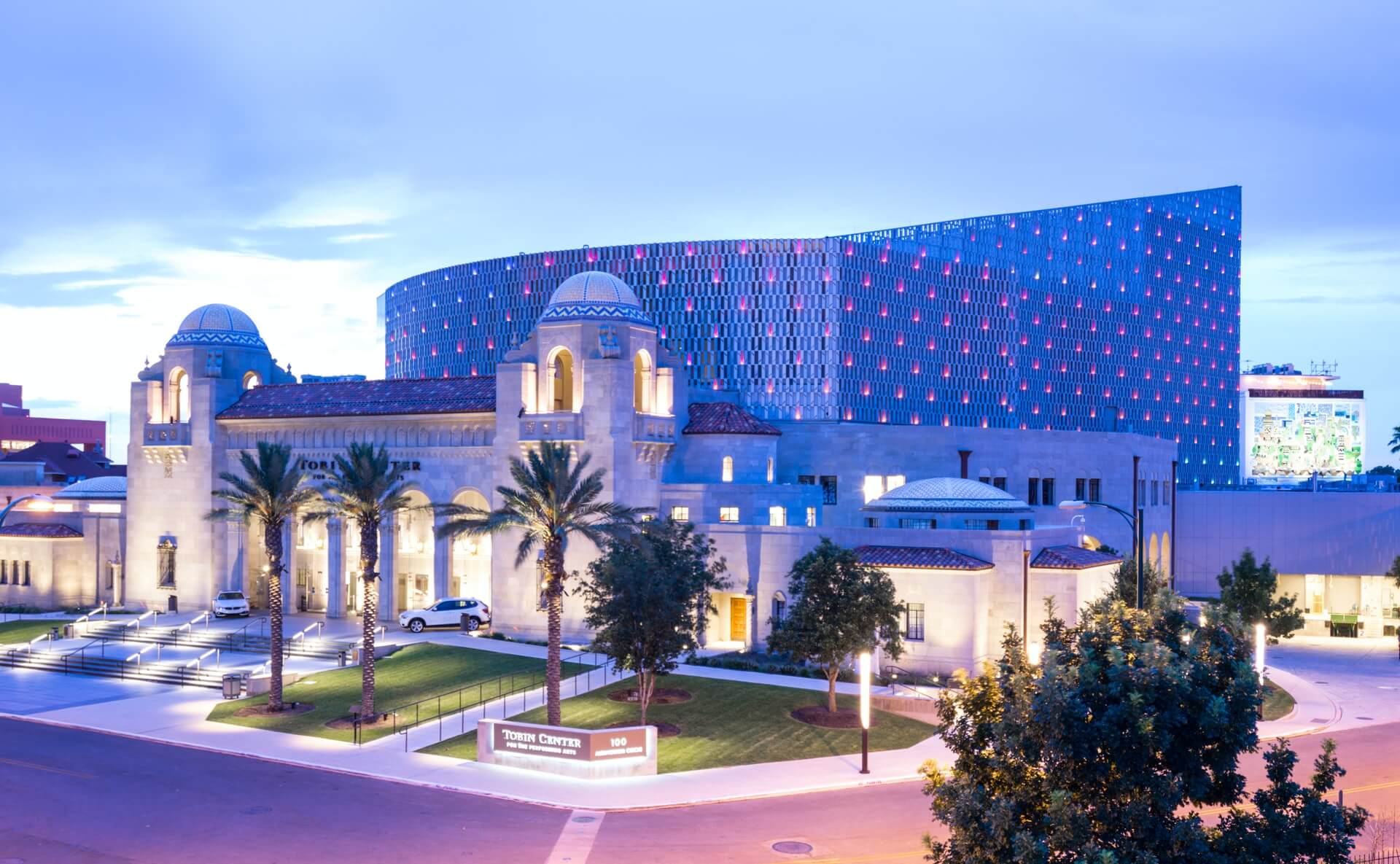 strangely designed tobin center a tourist attraction in san antonio texas