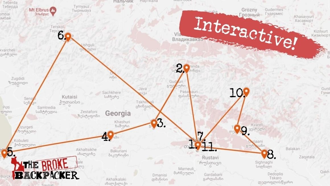 1 Month Travel Itinerary for Georgia