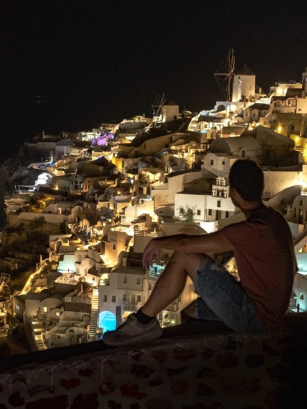 A Walking Tour of Oia at Night Greece