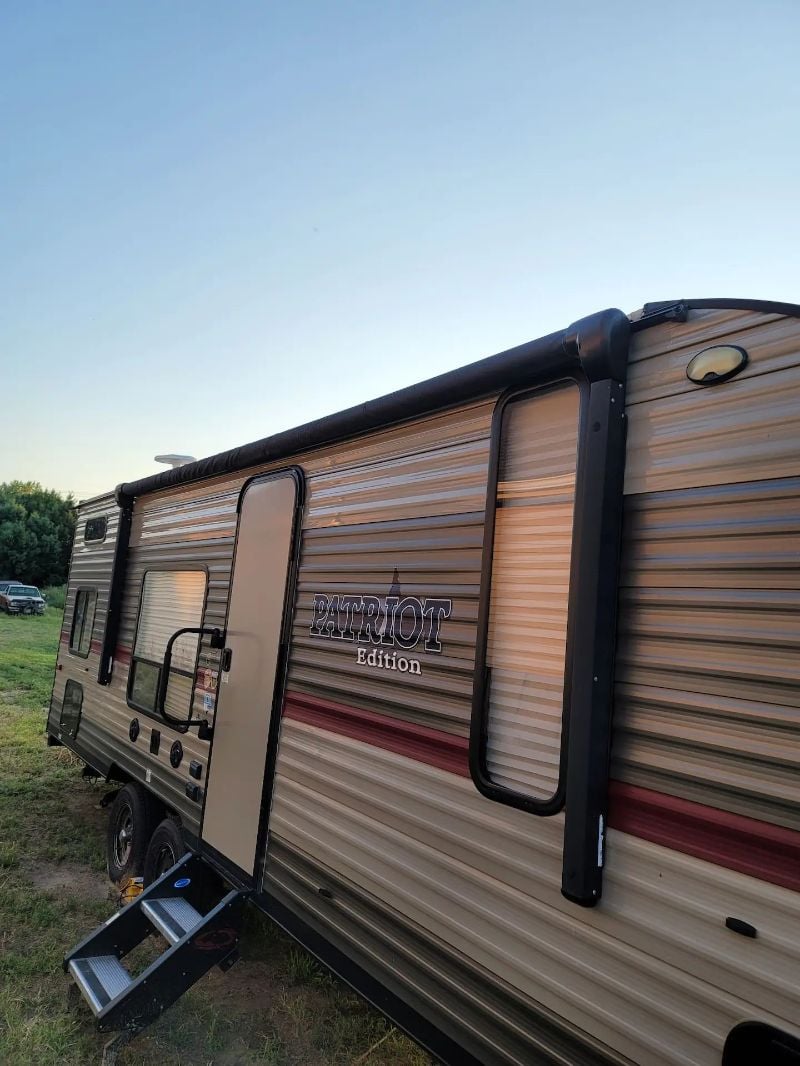 Camper at Lake Maloney, Nebraska