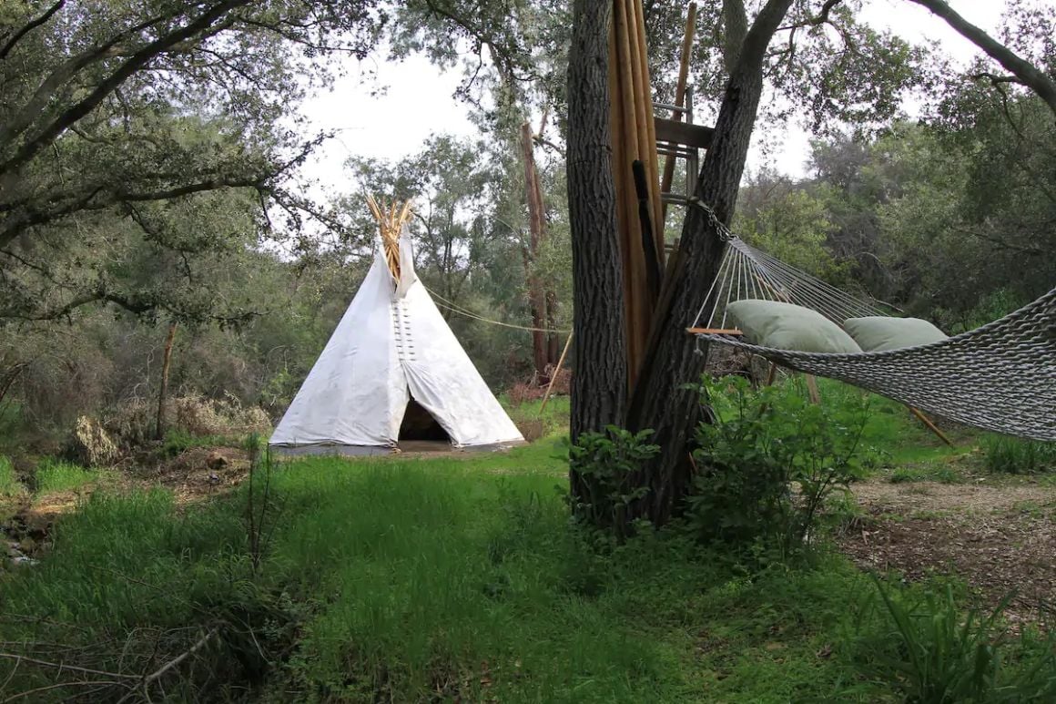 Tipi in Wilderness, Southern California