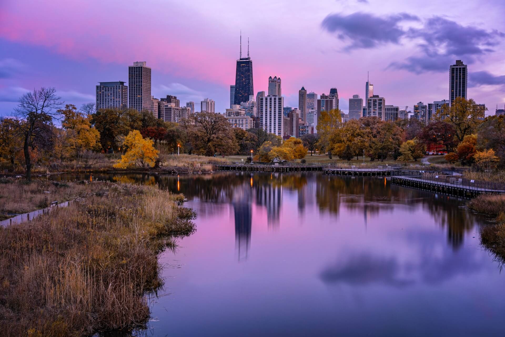 Sunset at Lincoln Park, Chicago