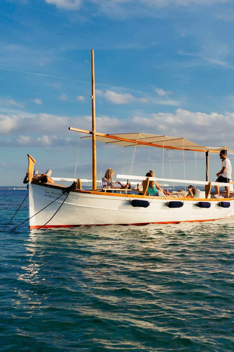 A classic wooden boat tour of Mallorca