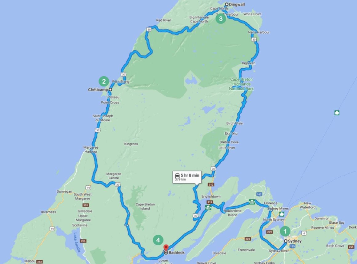 Canada Roadtrip Route Cabot Trail