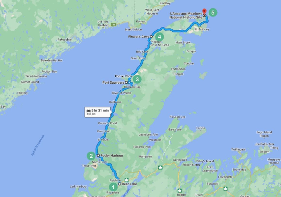 Canada Roadtrip Route Viking Trail Newfoundland