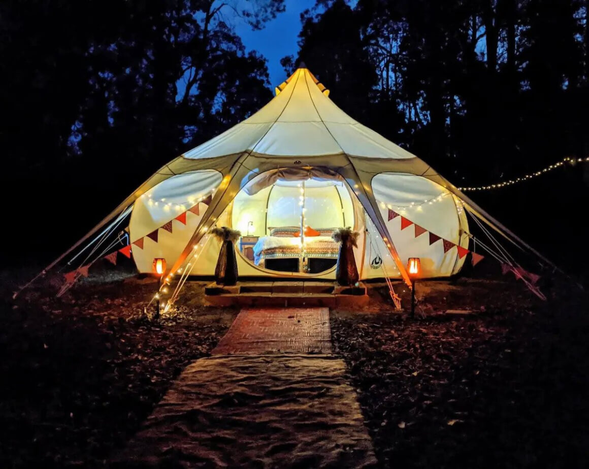 Go glamping on an alpaca farm