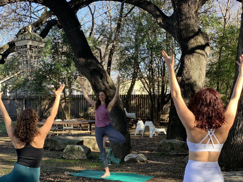 Outdoor Yoga and Mimosas