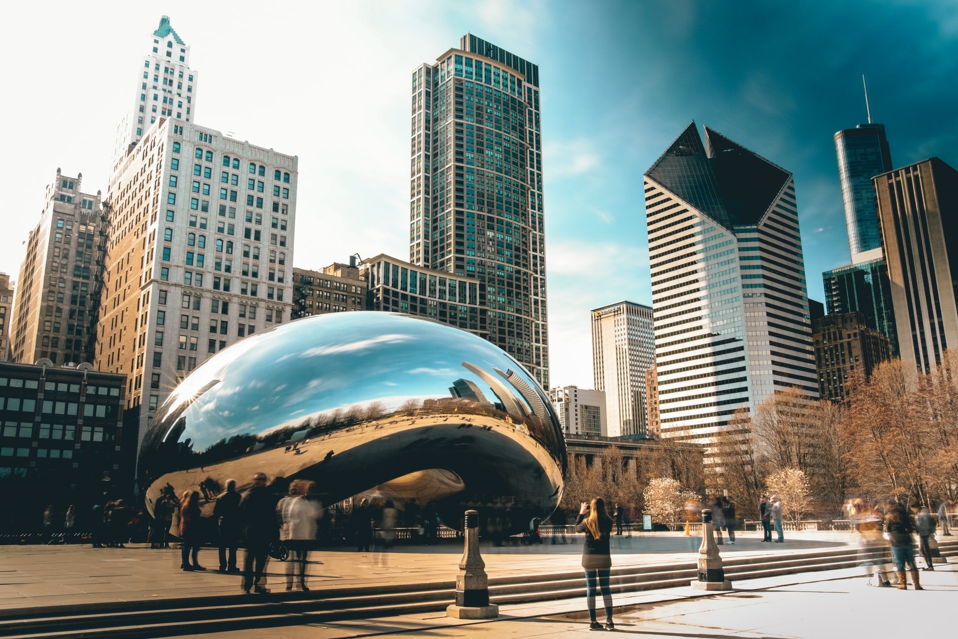 The Bean statue in Millennium Park, Chicago