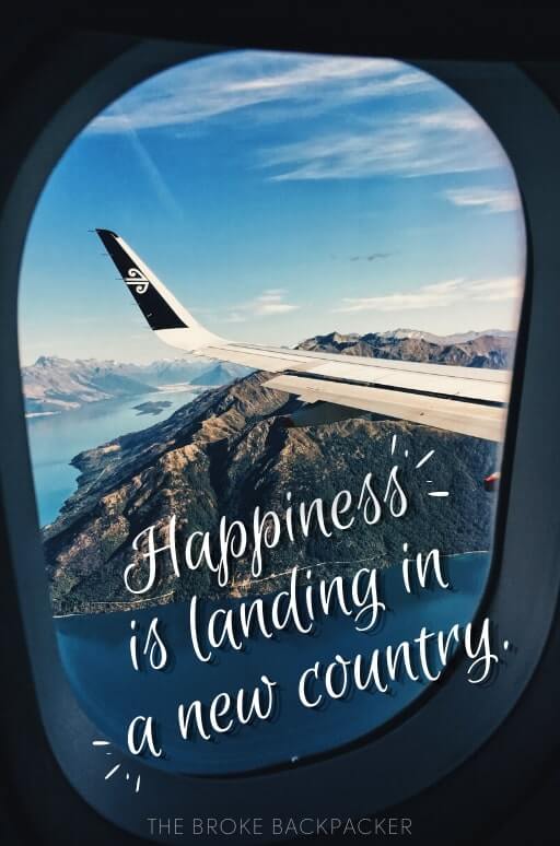 Happiness is landing in a new country
