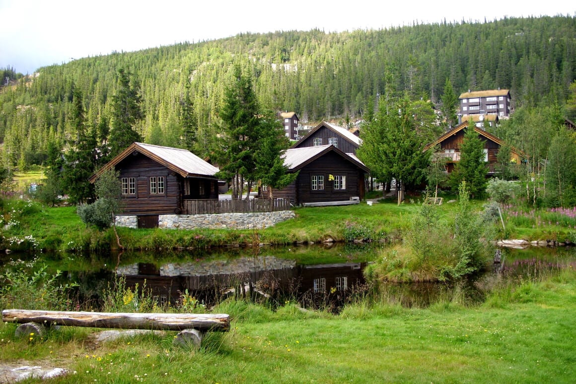 wooden house in norway