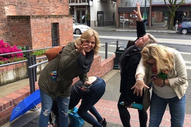 Tourists appearing to be zombies on tour of Windsor City