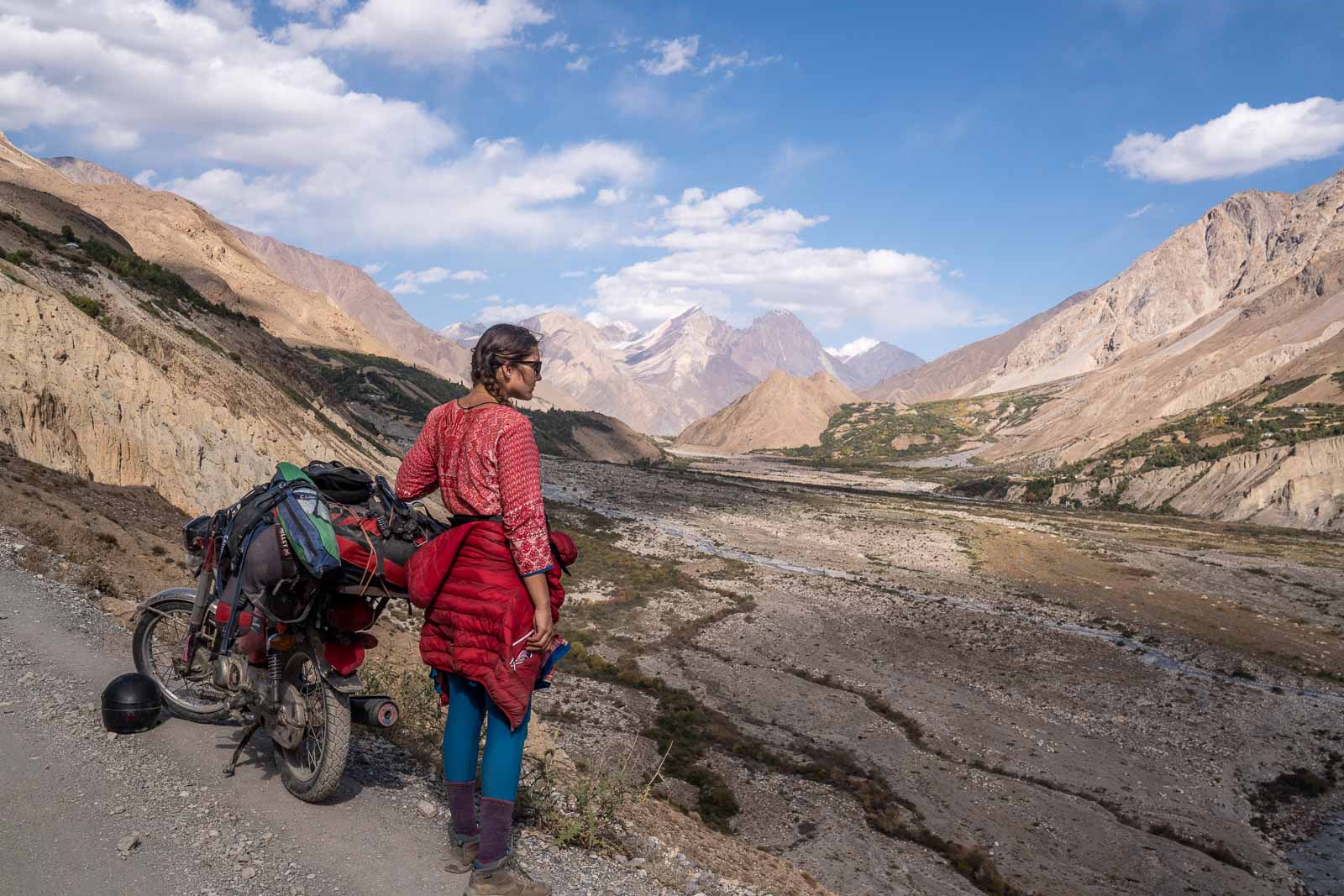 girl with motorbike in pakistan