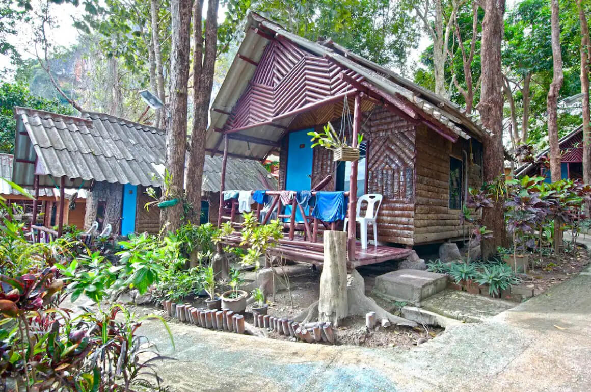 Traditional wooden Thai Bungalow