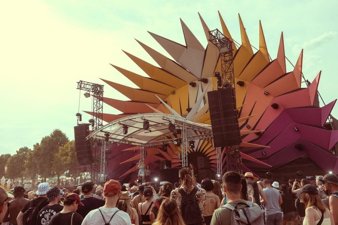 people gathered in front of a stage during Paleo Festival, Switzerland