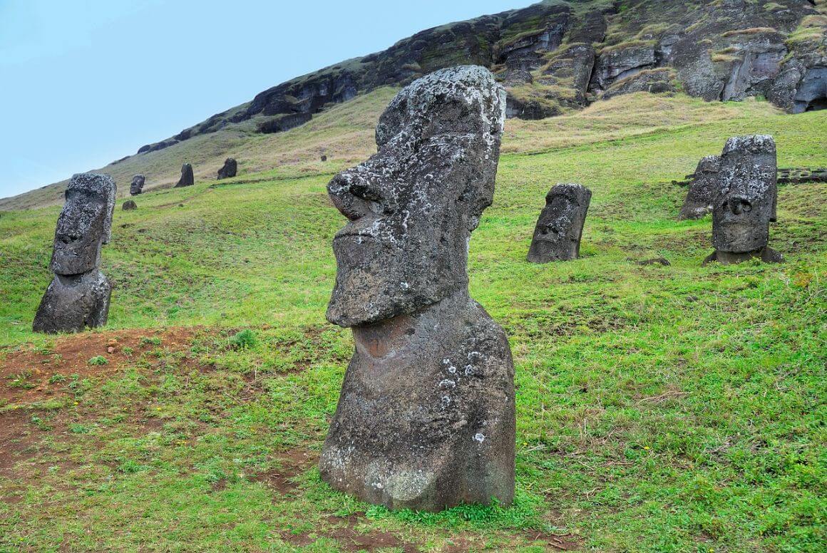 Rapa Nui National Park head stones