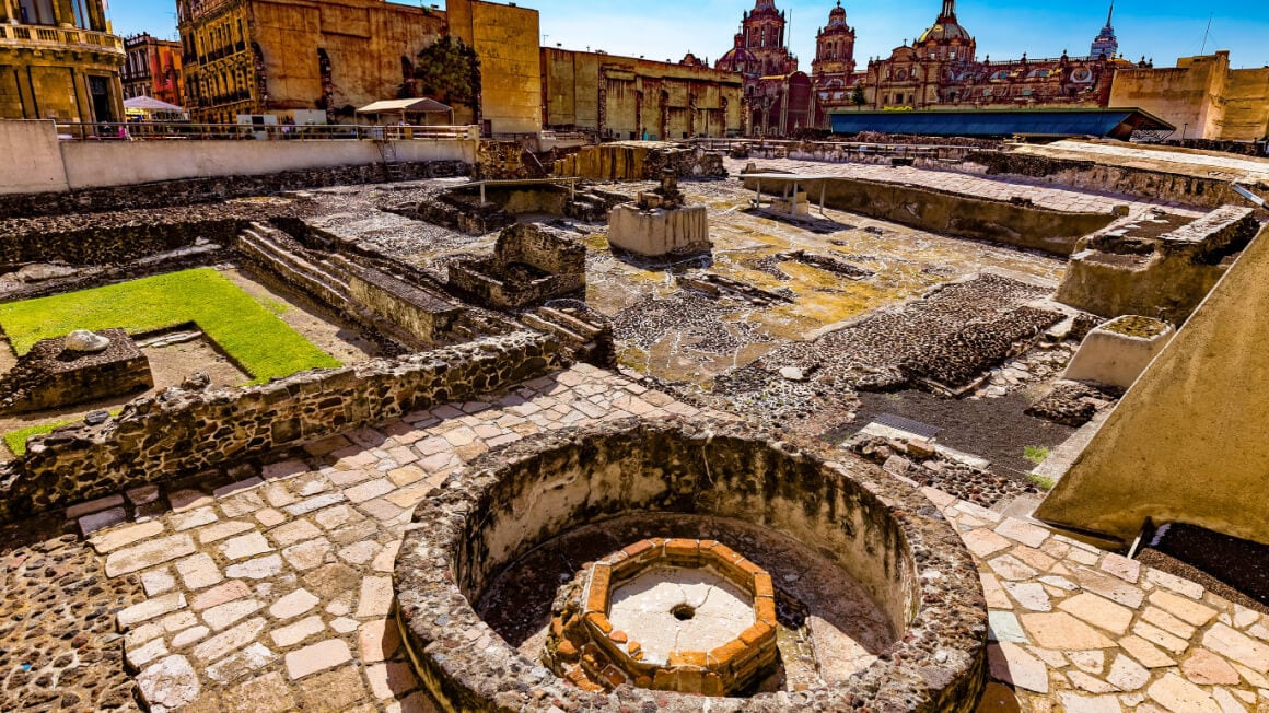 One of Mexico City's many sites of ruins.