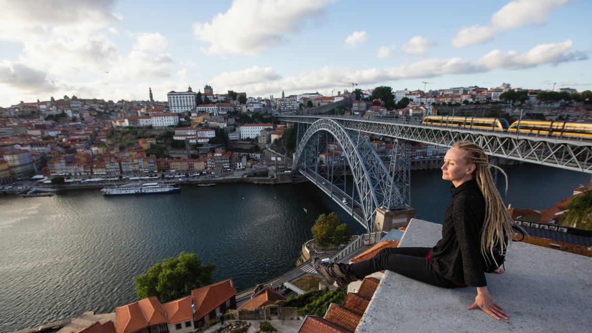 chilling in Porto, Portugal, with a view