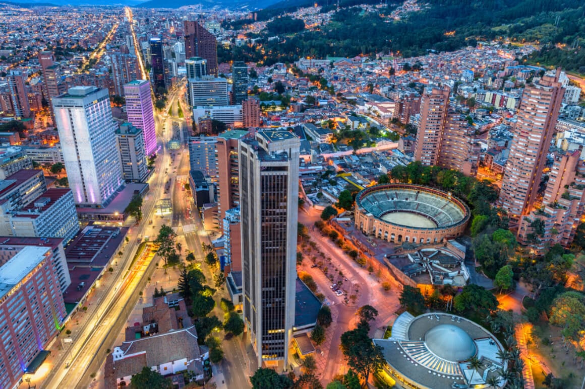 financial center of Bogota Colombia