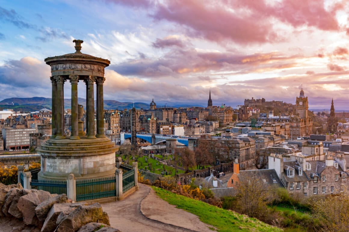 Old town district Edinburgh Scotland