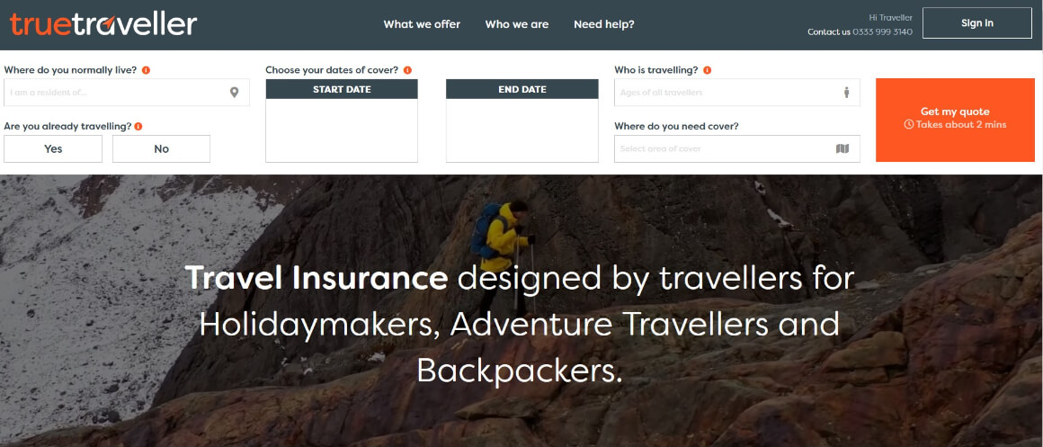 True Traveller Homepage