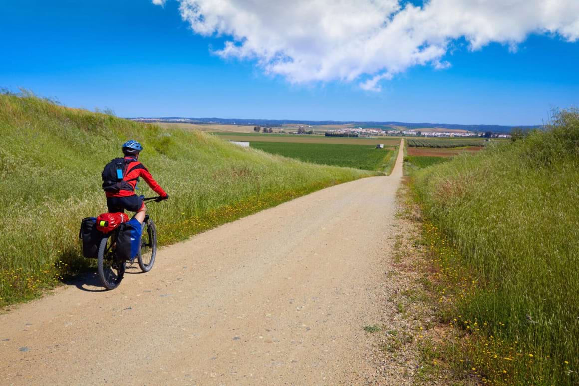 andalusia spain to santiago compostela biker at via de la plata way