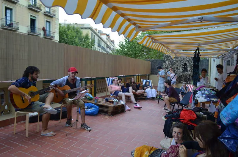 360 hostel borne outdoors guests chilling.