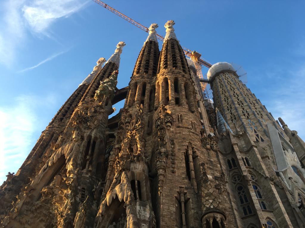 view of the sagrada familia in barcelona spain