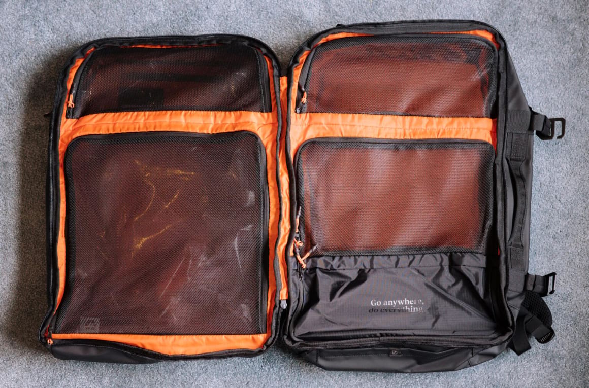 stubble and co adventure bag main compartment