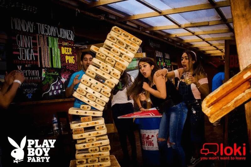 Loki Hostel good for parties and giant jenga