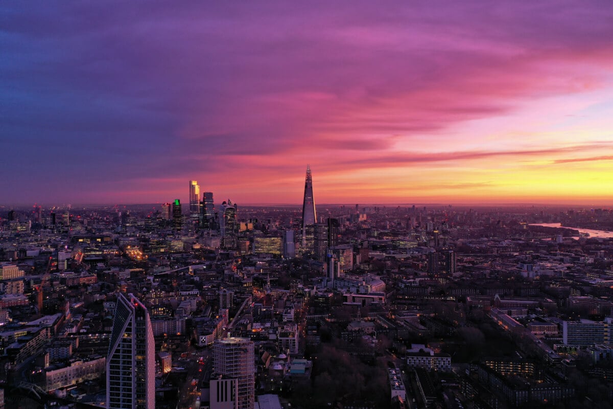 London Skyline at sunset