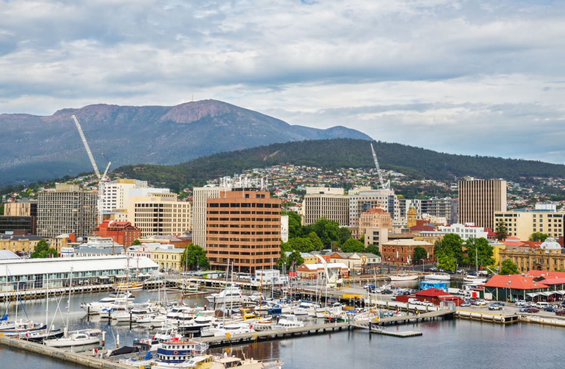 View of the Hobart Australia