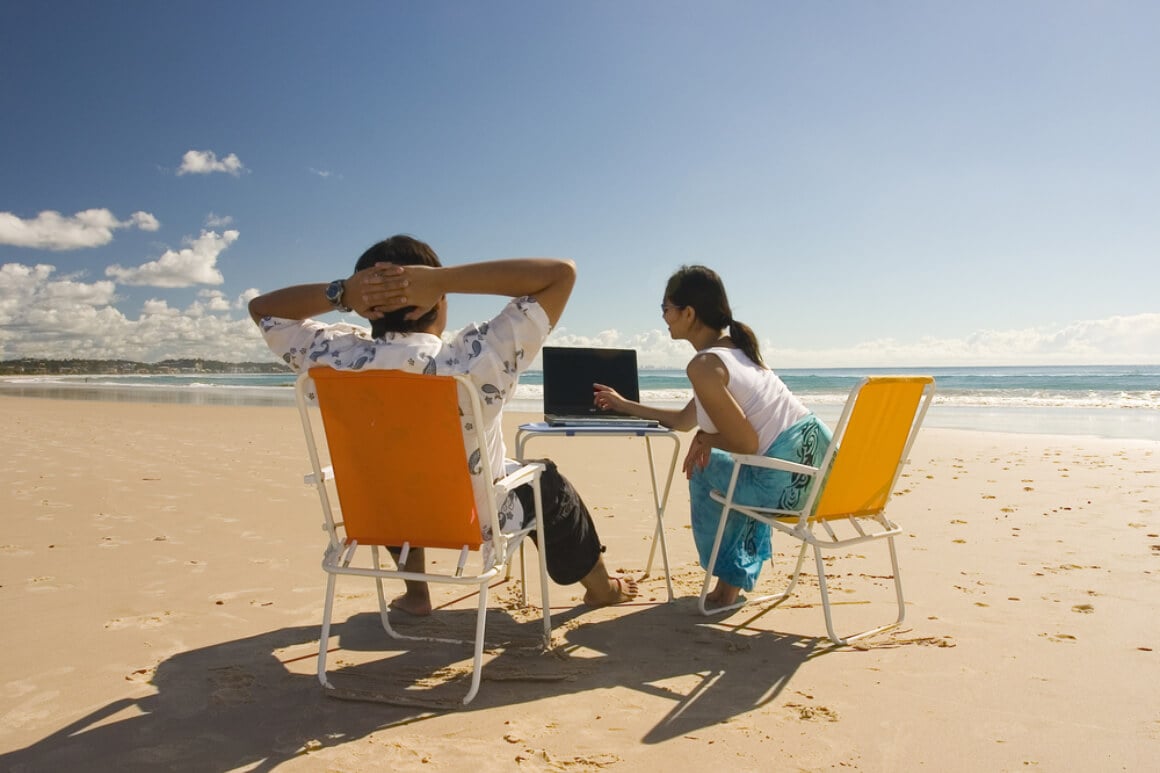 Coworking in the beach