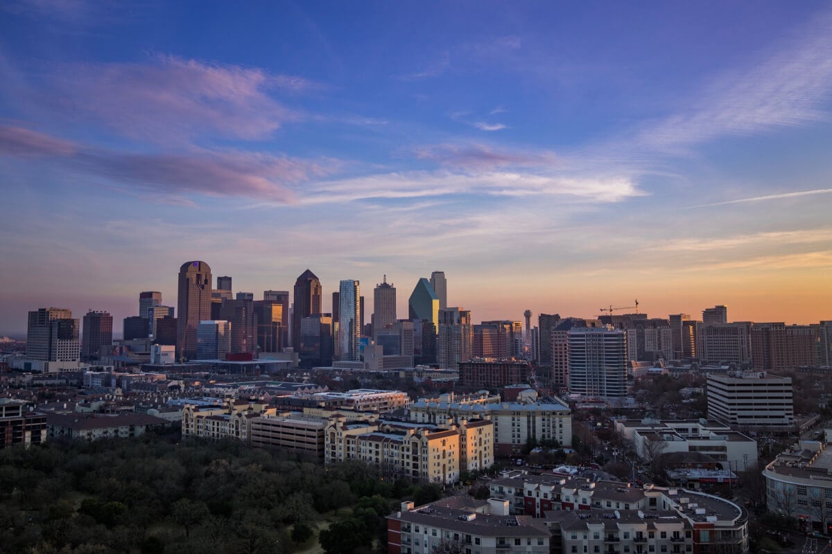 Dallas uptown skyline