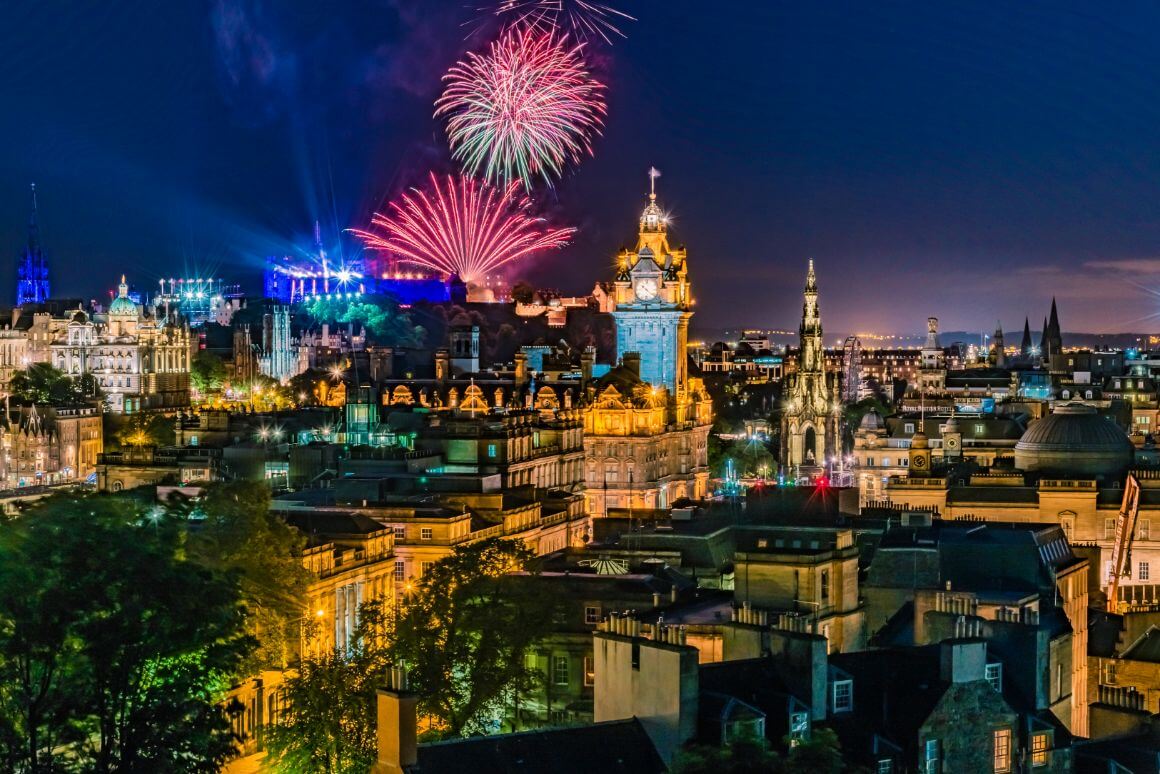 Edinburgh Castle Hogmanay festival in Edinburgh