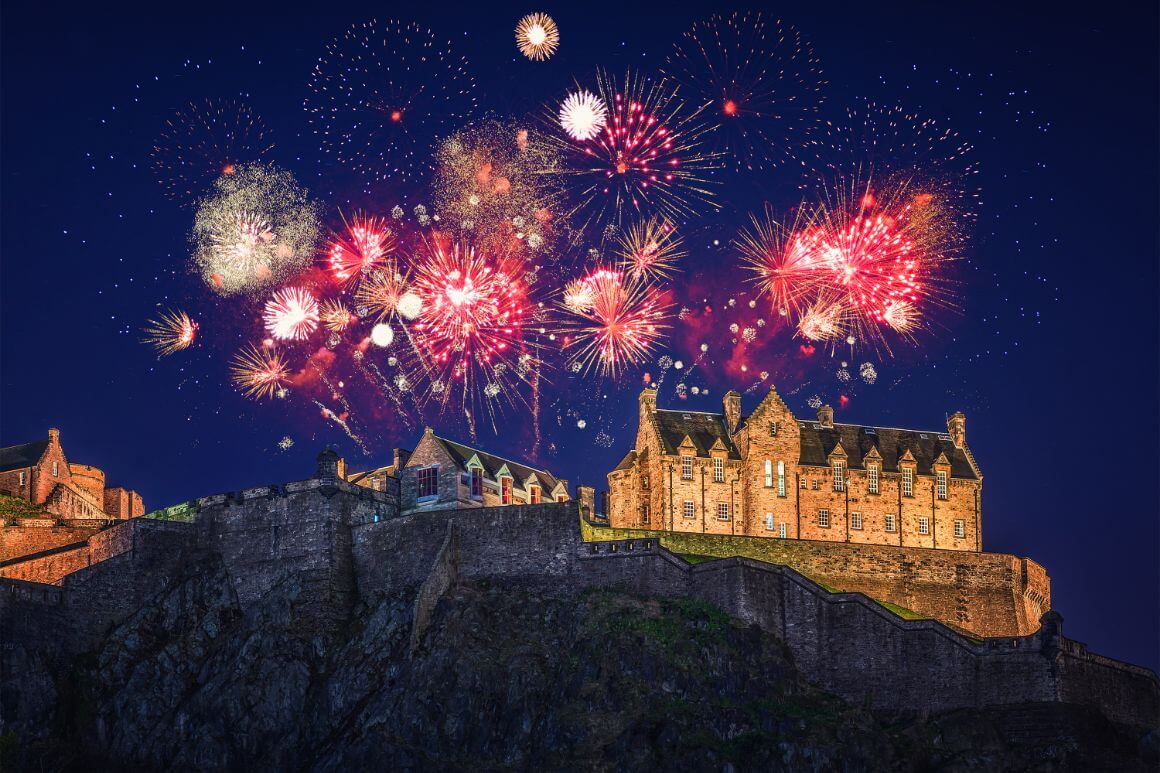 Edinburgh Hogmanay festival in Scotland