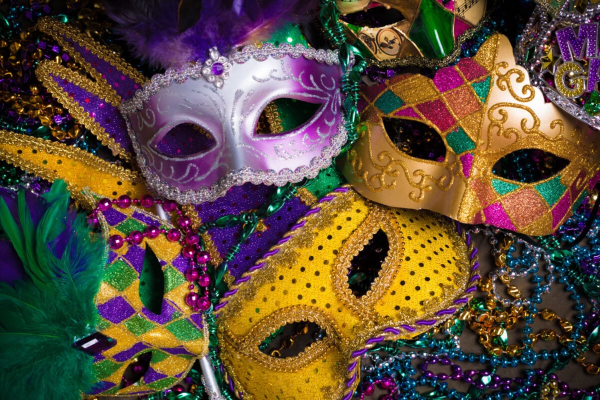 New Orleans Mardi Gras Festival Masks