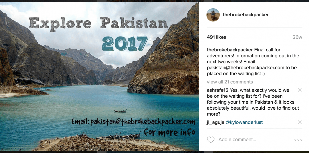 adventure tours pakistan islamabad