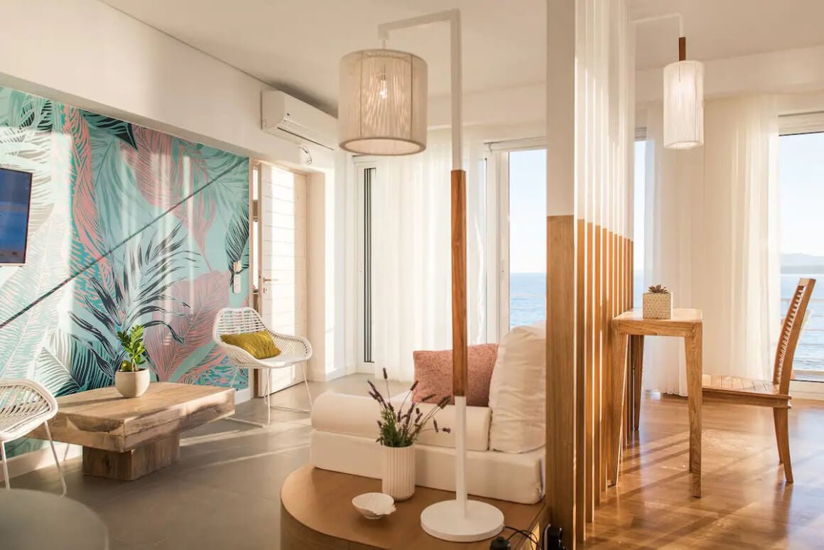 The Iris Seafront Suite, light and airy with a spacious feel