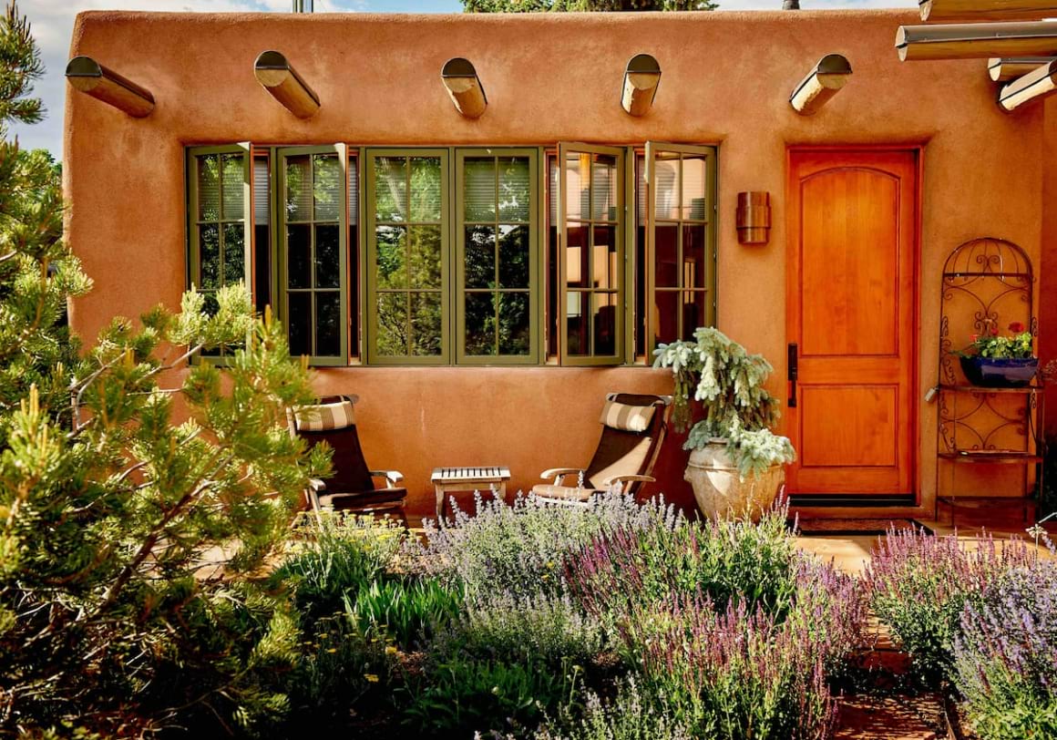 Traditional Adobe Cabin with Terrace and Mountain Views