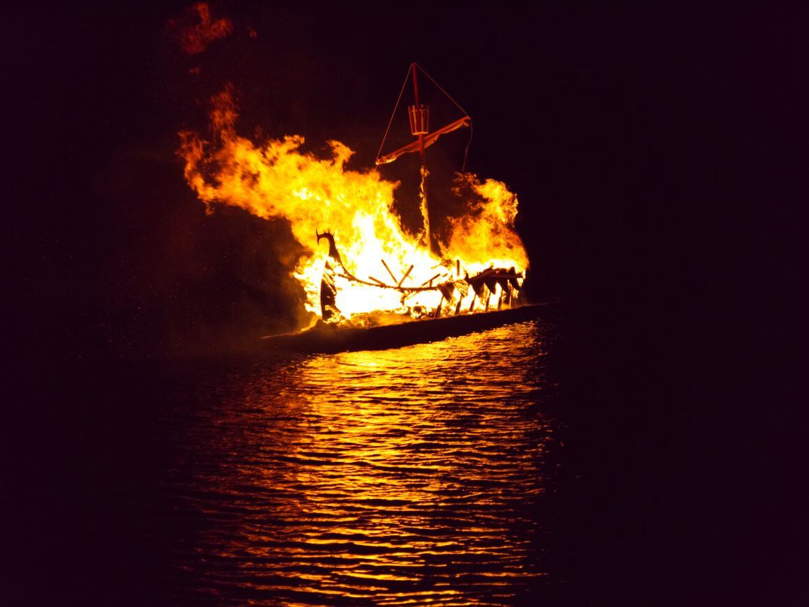 Up Helly Aa Scotland festival in Scotland