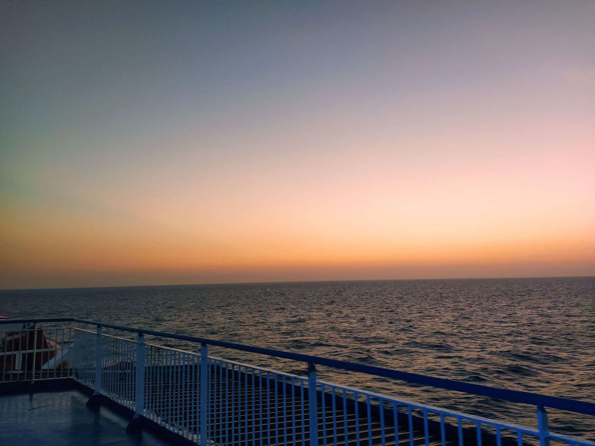 On the ferry from Palermo.
