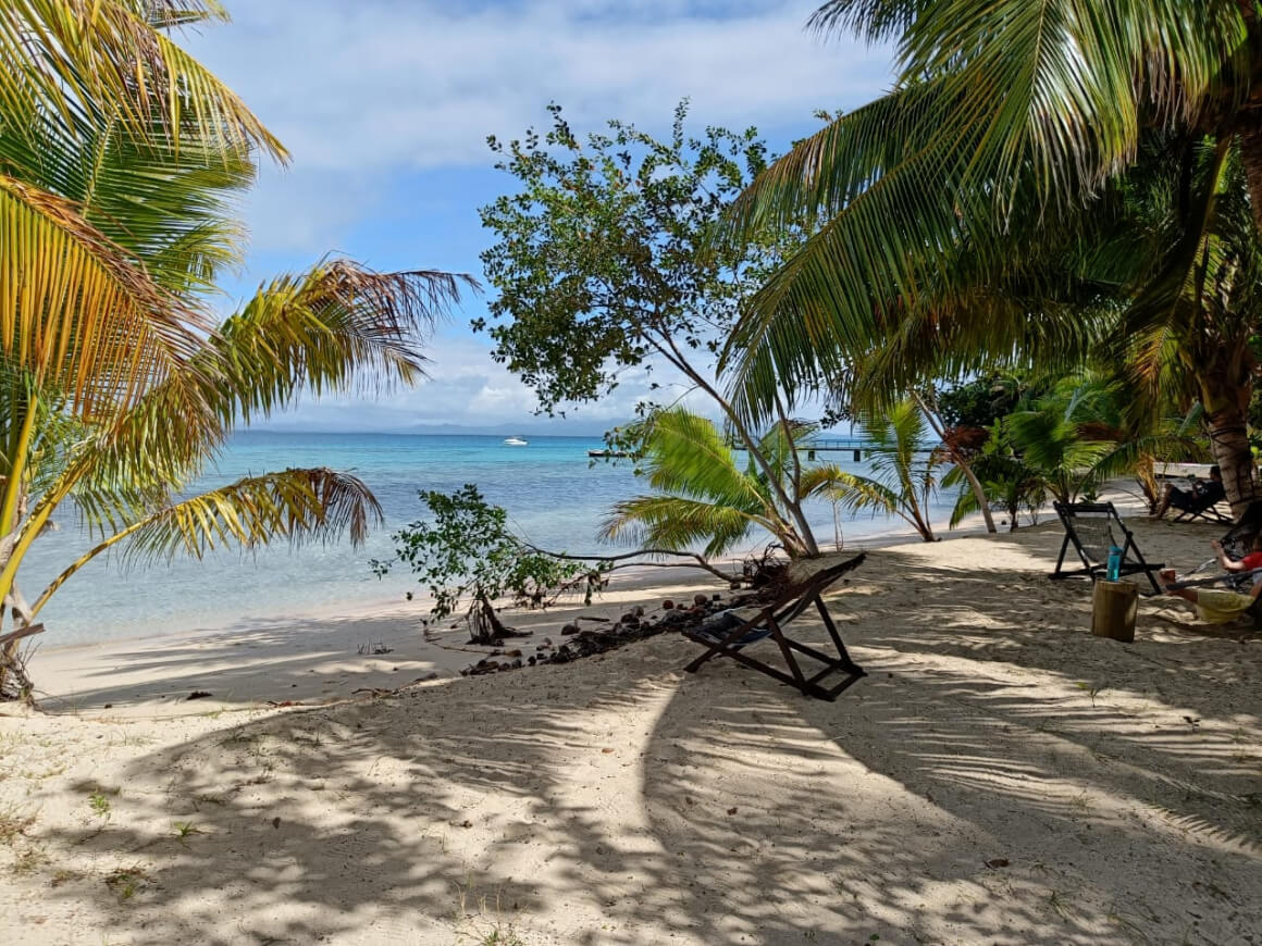 a white sand beach in fiji, one of the best places to see when visiting in fiji