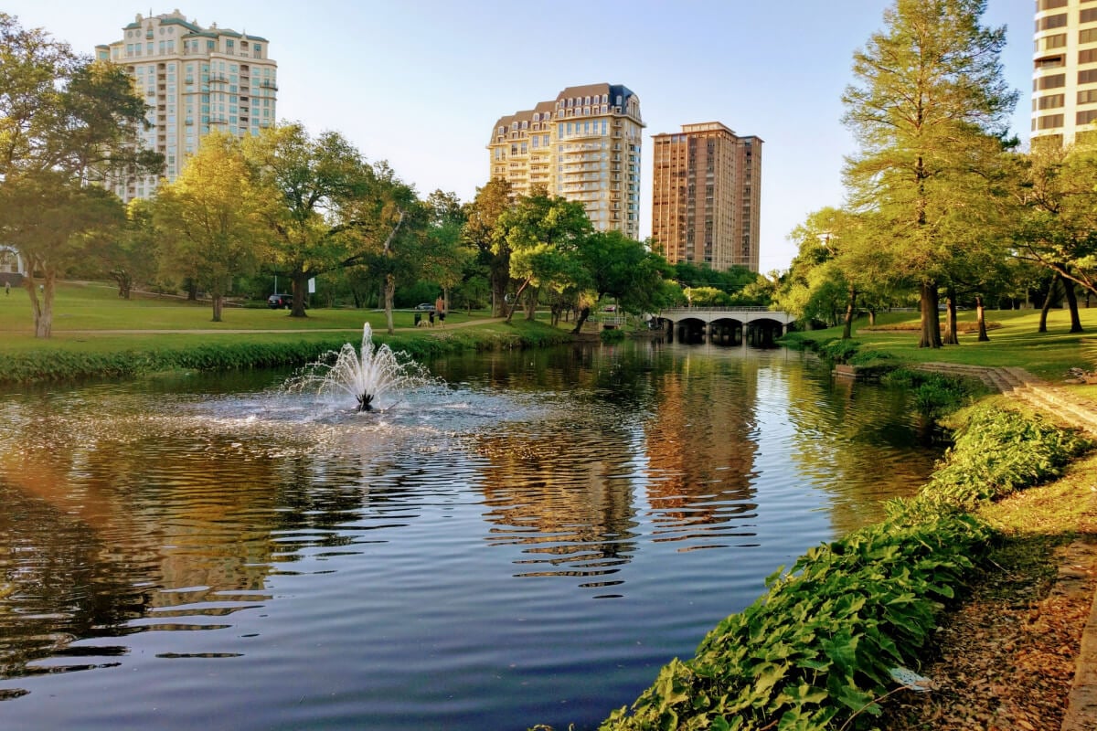 Fountain on the Katy Trail in Dallas