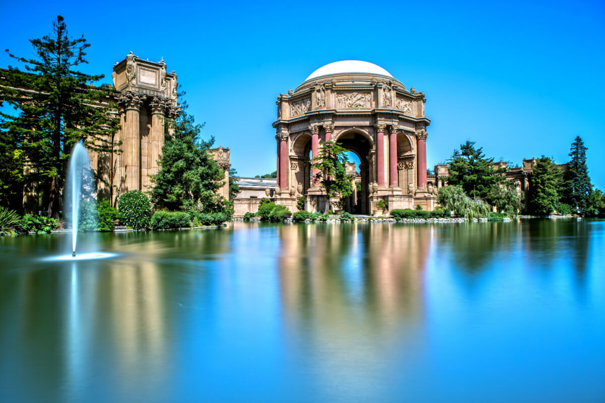 Palace of Fine Arts San Francisco across a lake