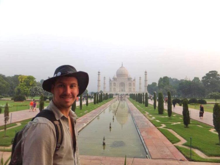 young will hatton at taj mahal one of the most beautiful historical sites in the world