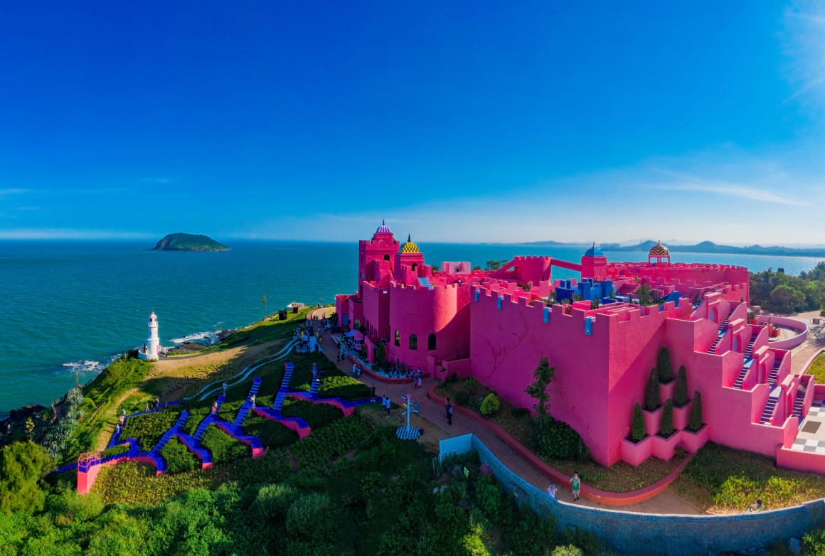 Architectural scenery of volcanic island in Zhangzhou