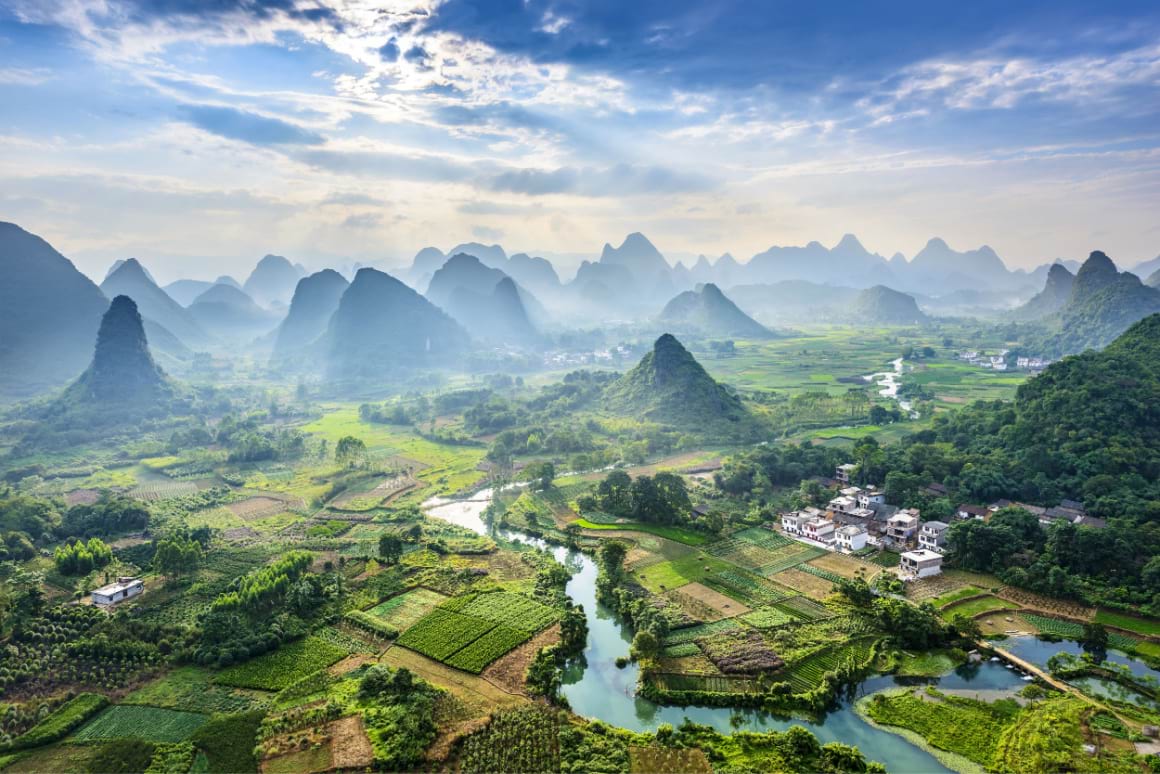 Li River and Karst mountains Yangshuo