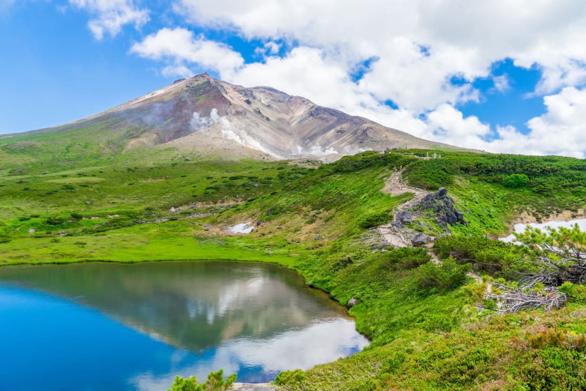 Tallest mountain in Hokkaido located in the Daisetsuzan