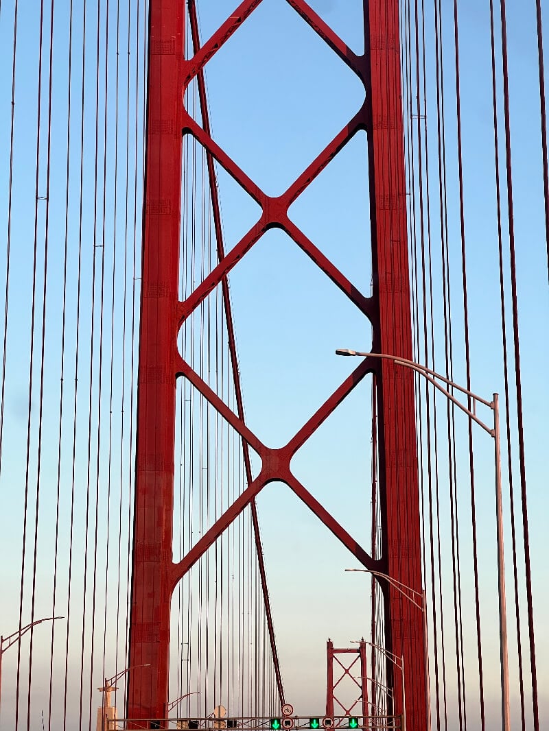 portugal's ponte 25 at sunset